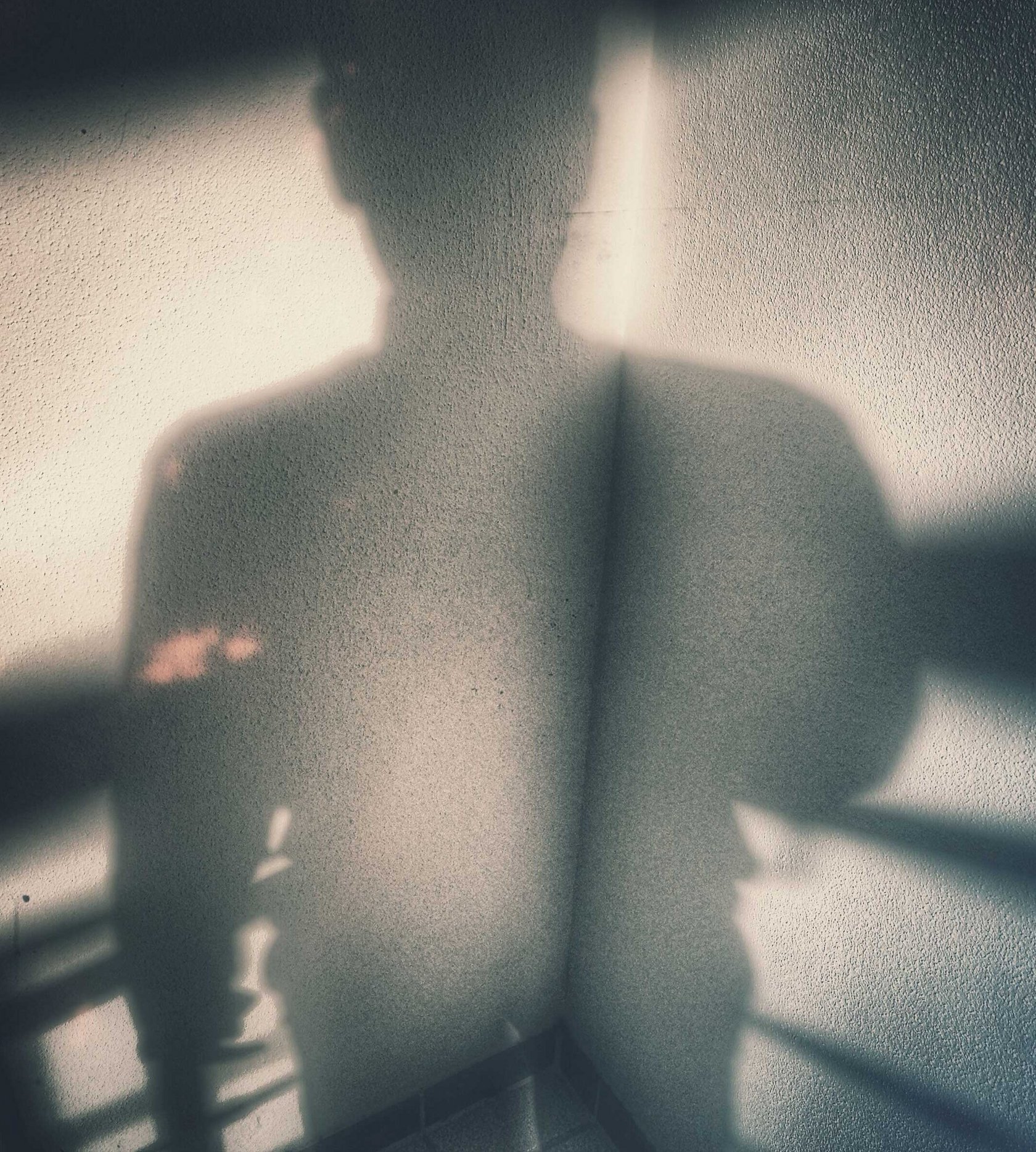 Schatten eines Mannes.